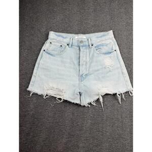 PacSun Ultra High Rise Vintage Light Wash Denim Shorts Size 26